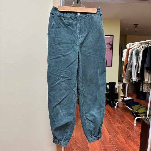 Sage Green Corduroy Joggers - Picture 2 of 4